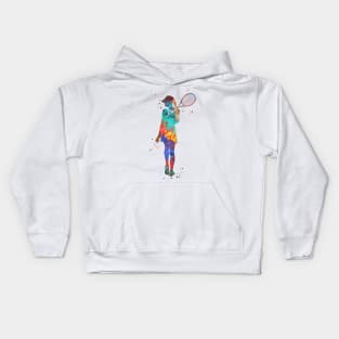 Tennis Player Girl Kids Hoodie